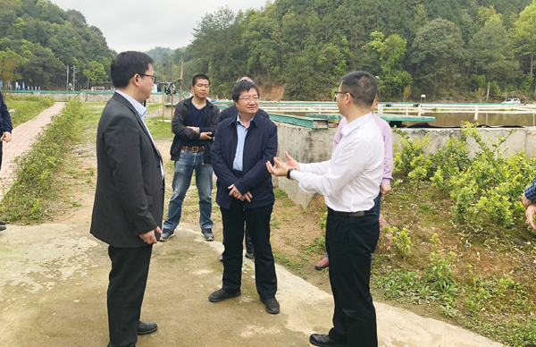 贛州市副市長胡聚文調(diào)研我司定南馬山逕、石陂角稀土尾水收集處理站
